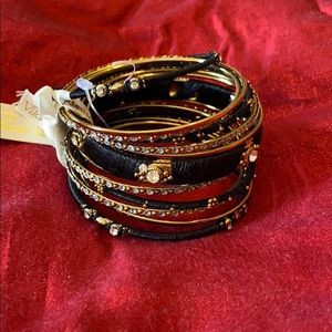 Amrita Singh Bangle Bracelets - Black and Gold